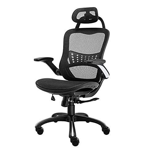 Ergonomischer Bürostuhl aus Netzstoff mit verstellbarer Höhe, Lendenwirbelstütze und Kopfstütze für verbesserten Komfort bei der Arbeit oder beim Spielen von Generisch