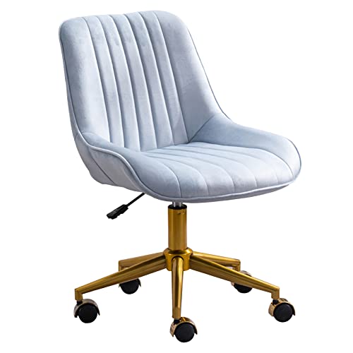 Ergonomischer Bürostuhl aus Samt, modernes Design, stilvoller schwarzer Schreibtischstuhl für Zuhause und Büro, bequeme Sitzgelegenheit für Arbeit und Studium von Generisch