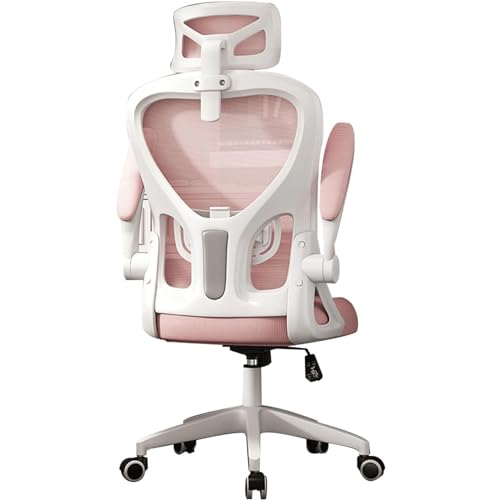 Ergonomischer Bürostuhl aus atmungsaktivem Netzstoff mit Lordosenstütze und Verstellbarer Kopfstütze, Drehstuhl für Gaming und Büro von Generisch