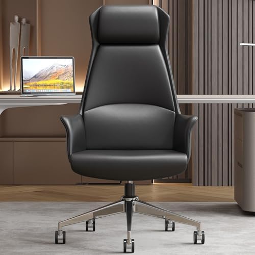 Ergonomischer Bürostuhl für Führungskräfte – Bürostuhl für große und schwere Personen (Tragkraft 250 kg), ergonomisches Design, intelligent regulierbarer Drehstuhl mit Stahlfüßen f von Generisch