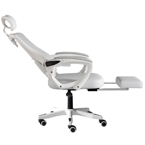 Ergonomischer Bürostuhl mit Fußstütze und Kopfstütze, 360° drehbarer Arbeitsstuhl mit verstellbarer Neigung, bequemer Computer-Schreibtischstuhl mit Rollen Ergonomischer Bürostuhl mit Fußstütze und Kopfstütze, 360° drehbarer Arbeitsstuhl mit verstellbarer Neigung, bequemer Computer-Schreibtischstuhl mit Rollen von Generisch