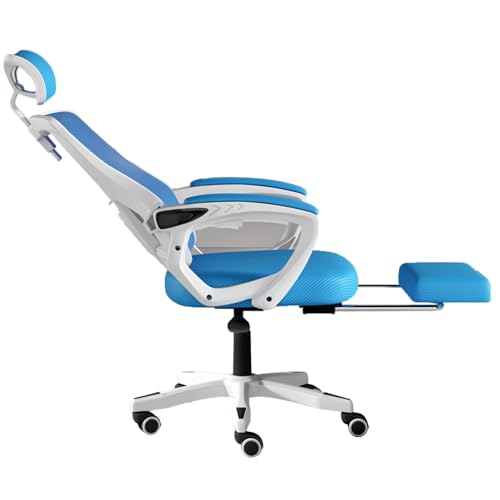 Ergonomischer Bürostuhl mit Fußstütze und Kopfstütze, 360° drehbarer Arbeitsstuhl mit verstellbarer Neigung, bequemer Computer-Schreibtischstuhl mit Rollen Ergonomischer Bürostuhl mit Fußstütze und Kopfstütze, 360° drehbarer Arbeitsstuhl mit verstellbarer Neigung, bequemer Computer-Schreibtischstuhl mit Rollen von Generisch