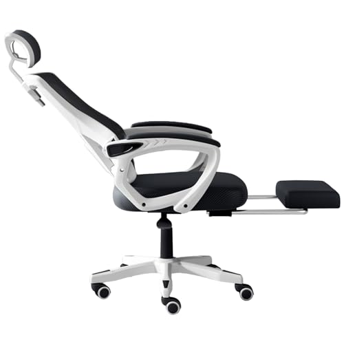 Ergonomischer Bürostuhl mit Fußstütze und Kopfstütze, 360° drehbarer Arbeitsstuhl mit verstellbarer Neigung, bequemer Computer-Schreibtischstuhl mit Rollen Ergonomischer Bürostuhl mit Fußstütze und Kopfstütze, 360° drehbarer Arbeitsstuhl mit verstellbarer Neigung, bequemer Computer-Schreibtischstuhl mit Rollen von Generisch