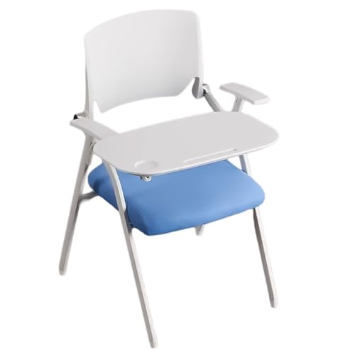 Ergonomischer Bürostuhl mit dicken Kissen & Armlehnen, Metallrahmen, Schreibtafel - Ideal für Meetings, Konferenzen, Schulungsräume & Heimgebrauch Ergonomischer Bürostuhl mit dicken Kissen & Armlehnen, Metallrahmen, Schreibtafel - Ideal für Meetings, Konferenzen, Schulungsräume & Heimgebrauch von Generisch
