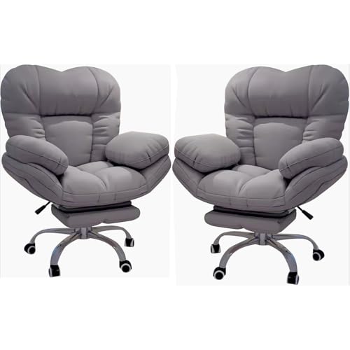 Ergonomischer Bürostuhl mit herzförmiger Rückenlehne und Fußstütze, verstellbarer Computerstuhl mit hoher Rückenlehne, breitere Handläufe, für Zuhause und Büro von Generisch