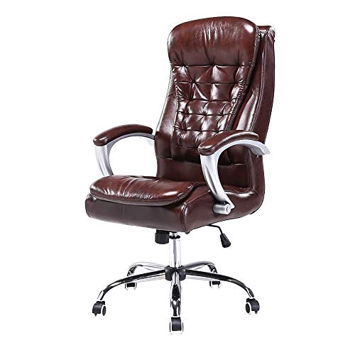 Ergonomischer Bürostuhl mit hoher Rückenlehne und doppeltem Kissen, höhenverstellbarer Drehstuhl, Schreibtischstuhl für Home Office und Gaming-Komfort von Generisch