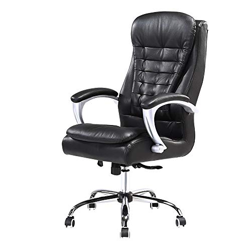 Ergonomischer Bürostuhl mit hoher Rückenlehne und doppeltem Kissen, höhenverstellbarer Drehstuhl, Schreibtischstuhl für Home Office und Gaming-Komfort von Generisch