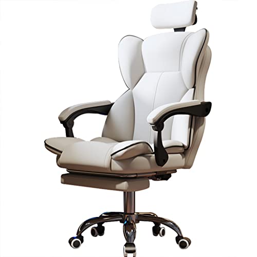 Ergonomischer Bürostuhl mit verstellbarer Kopfstütze & Teleskop-Fußstütze – Chefsessel Gaming & Home Office Stuhl Hohe Rückenlehne Komfort Richtungsdesign für optimale Unterstützung von Generisch
