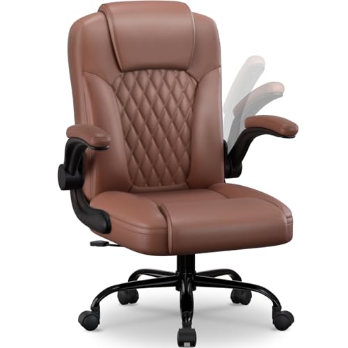 Ergonomischer Chefsessel, Kunstleder, Quilted Design, Verstellbare Kopfstütze, S-förmige Rückenlehne, Höhenverstellbar 48-58cm, Bürostuhl mit Armlehnen Ergonomischer Chefsessel, Kunstleder, Quilted Design, Verstellbare Kopfstütze, S-förmige Rückenlehne, Höhenverstellbar 48-58cm, Bürostuhl mit Armlehnen von Generisch