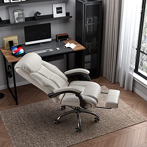 Ergonomischer Chefsessel mit Fußstütze, Liegestuhl mit hoher Rückenlehne, Computer-Gaming-Stuhl, Leder-Design für schwere Menschen von Generisch