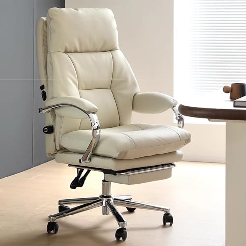 Ergonomischer Chefsessel mit hoher Rückenlehne und 90–160 Grad Neigung, gepolsterter Schreibtischstuhl für Zuhause und Büro, unterstützt bis zu 180 kg von Generisch