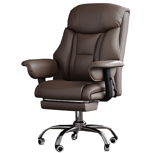 Ergonomischer Computerstuhl mit Fußstütze, verstellbarer Drehstuhl, Schreibtischstuhl, hohe Rückenlehne, Leder, Gaming-Stuhl für Erwachsene von Generisch