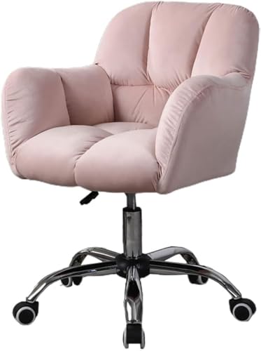 Ergonomischer Drehstuhl, höhenverstellbare Gaming-Stühle mit Armlehnen, Lendenwirbelstütze für Heimbüro (Farbe: Rosa) von Generisch
