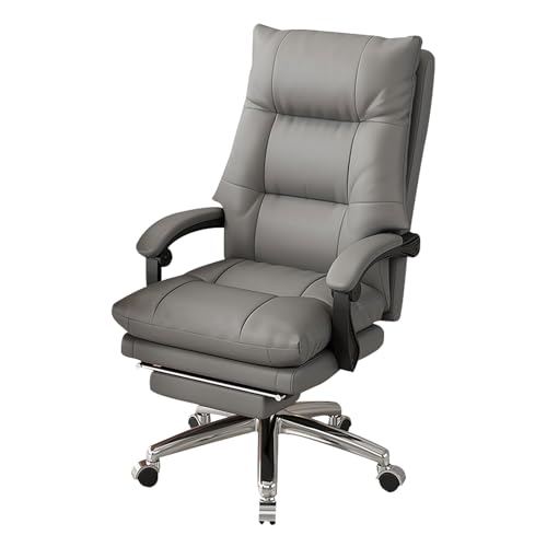 Ergonomischer Drehstuhl aus PU-Leder mit mittlerer Rückenlehne, für kleine Räume, verstellbarer und bequemer Arbeitsstuhl für Heimbüro und Computerarbeit von Generisch