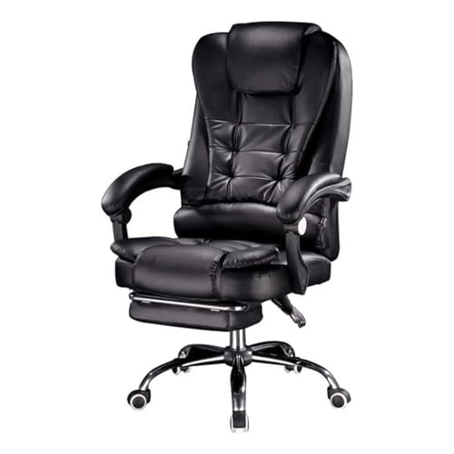 Ergonomischer Hochlehner Bürostuhl mit Fußstütze Armlehnen Leder Gaming Stuhl Drehstuhl Computerstuhl für ultimativen Komfort und Unterstützung von Generisch