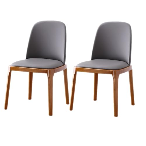 Ergonomischer Log Leder Esszimmerstuhl 2er Set - Massivholz Küchenstühle mit leicht zu reinigender Polsterung Stilvolles Walnuss & Dunkelgrau Design für Wohnzimmer & Esszimmer Ergonomischer Log Leder Esszimmerstuhl 2er Set - Massivholz Küchenstühle mit leicht zu reinigender Polsterung Stilvolles Walnuss & Dunkelgrau Design für Wohnzimmer & Esszimmer von Generisch