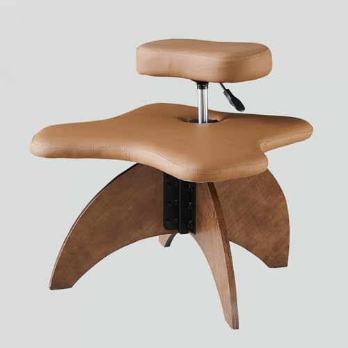 Ergonomischer Meditationsstuhl mit Kissen, höhenverstellbar für Schreibtisch, Yoga, Haltungskorrektur, Massivholzrahmen von Generisch