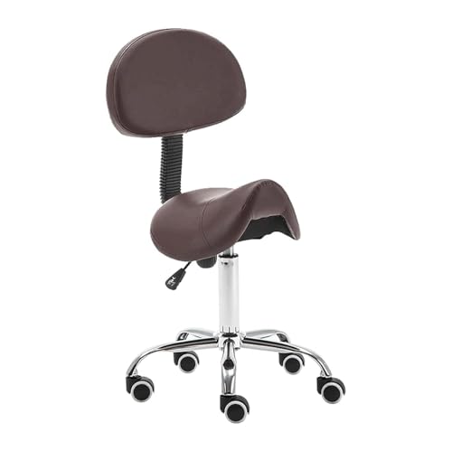 Ergonomischer Rollsattelhocker mit hydraulischer Hebebühne und Rückenlehne, ideal für Friseursalons, Massagetherapie und Heimbüro von Generisch