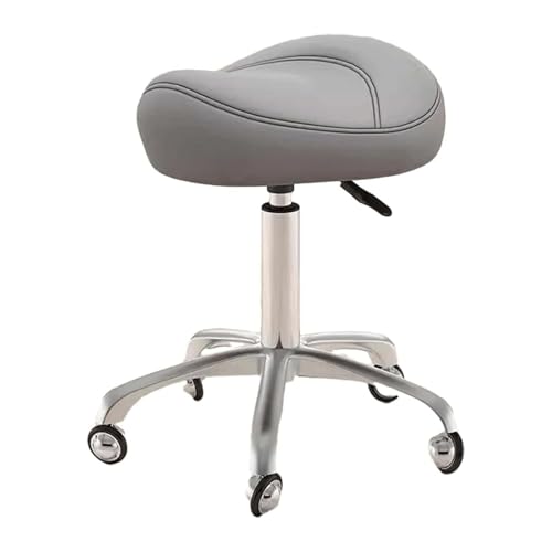 Ergonomischer Sattelhocker mit Rollen, höhenverstellbarer Drehstuhl für bequemes Sitzen, unterstützt bis zu 100 kg Ergonomischer Sattelhocker mit Rollen, höhenverstellbarer Drehstuhl für bequemes Sitzen, unterstützt bis zu 100 kg von Generisch