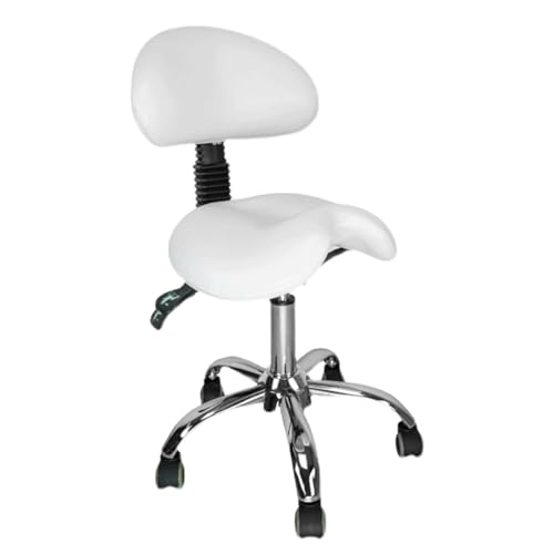 Ergonomischer Sattelhocker – verstellbarer Drehstuhl mit Rückenstütze und Rollen für Salon und Zahnhygieniker von Generisch