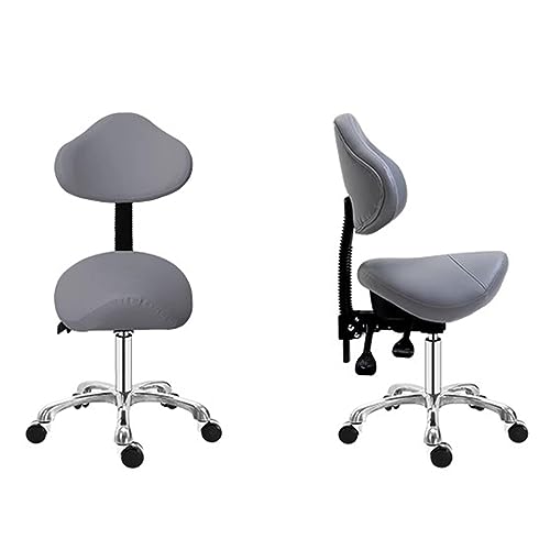 Ergonomischer Sattelstuhl mit Rückenstütze – PVC-Lederhocker für mehr Komfort in Tattoo-Studios, Büros und zu Hause von Generisch