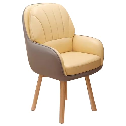 Ergonomischer Schminkstuhl mit Armlehnen, stilvolle Beine aus Massivholz, für Heimbüro und Schminktisch, modernes Design und bequemes Sitzen von Generisch