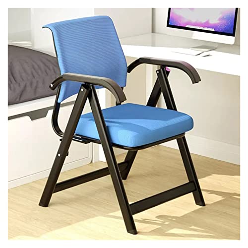Ergonomischer Schreibtischstuhl aus Netzstoff mit gepolstertem Stoffsitz, blauer Sessel mit klappbarem Tablet-Arm, stapelbare Esszimmerstühle für Zuhause und Büro. Ergonomischer Schreibtischstuhl aus Netzstoff mit gepolstertem Stoffsitz, blauer Sessel mit klappbarem Tablet-Arm, stapelbare Esszimmerstühle für Zuhause und Büro. von Generisch