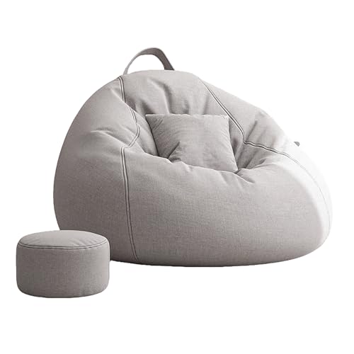 Ergonomischer Sitzsackstuhl mit Rückenlehne, strapazierfähiger Sitzsack für drinnen und draußen, für Wohnzimmer & Garten, familienfreundliche Sitzgelegenheit mit verstärkten Nähten von Generisch