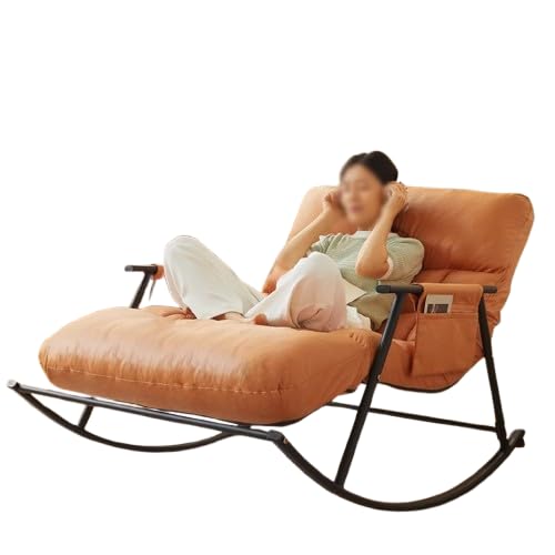 Ergonomischer Zero Gravity Schaukelstuhl: moderner Indoor/Outdoor-Liegestuhl mit Kissen, Armlehnen, für Schlafzimmer, Garten, Camping von Generisch
