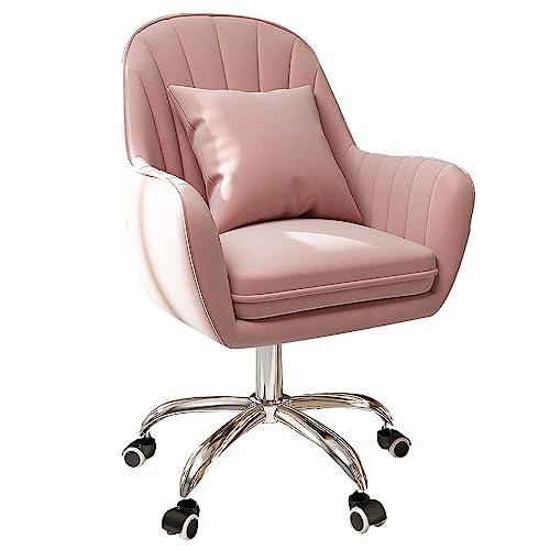 Ergonomischer rosa Bürostuhl mit 360° drehbaren Rädern und bequemen Armlehnen von Generisch