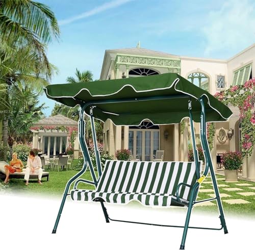 Ersatz-Baldachin für Gartenschaukel – 2-/3-Sitzer-Hängemattenabdeckung für Schaukelstuhl und Veranda, wetterbeständig, einfach zu installieren (nur Abdeckung) von Generisch