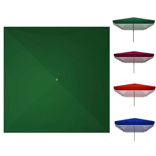 Ersatz-Baldachin für quadratischen Regenschirm, doppellagig, Oxford-Gewebe, UV-beständig, für den Außenbereich, Terrassenabdeckung, Grün (220 x 280 cm), perfekt für Garten und Terrasse von Generisch