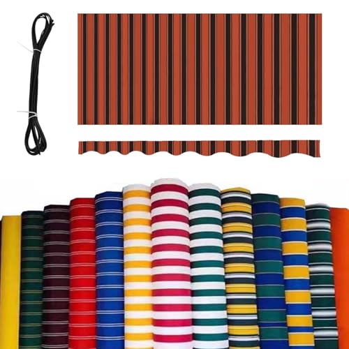 Ersatz-Leinwand für einziehbare Markise, 100% Polyester, wasserdichte Abdeckung mit UV-Schutz für Außendeck und Hof Ersatz-Leinwand für einziehbare Markise, 100% Polyester, wasserdichte Abdeckung mit UV-Schutz für Außendeck und Hof von Generisch