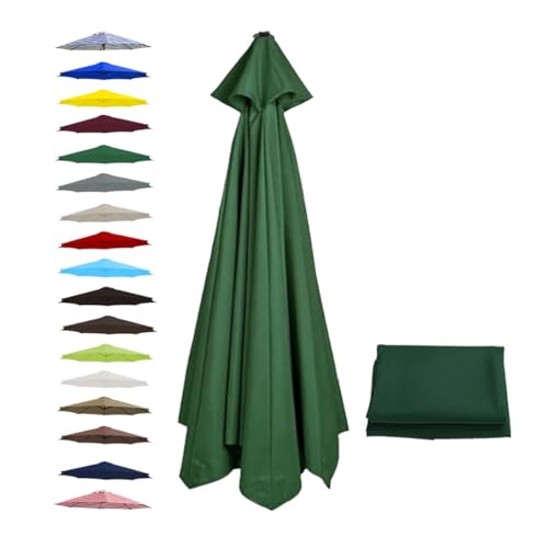 Ersatz-Sonnenschirmüberdachung für den Außenbereich, 2,3 m/2,7 m/3 m, Dunkelgrün, 8 Rippen, Terrassen-Strandschirm-Abdeckung – Sonnenschutz für Garten, Terrasse und Außenbereich Ersatz-Sonnenschirmüberdachung für den Außenbereich, 2,3 m/2,7 m/3 m, Dunkelgrün, 8 Rippen, Terrassen-Strandschirm-Abdeckung – Sonnenschutz für Garten, Terrasse und Außenbereich von Generisch