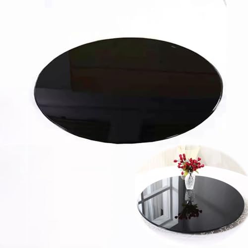 Ersatz-Tischplatte aus gehärtetem Glas, 6 mm dick, poliert, abgeschrägte Kante, Ø 38–100 cm, ideal für Ess- und Couchtische von Generisch