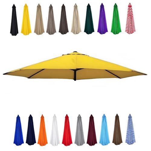 Ersatzdach für 200-400cm Terrassenschirm Wasserdicht UV-beständige Abdeckung für Pool Markise Blau und Weiß 6/8 Baleines Outdoor Shelter von Generisch