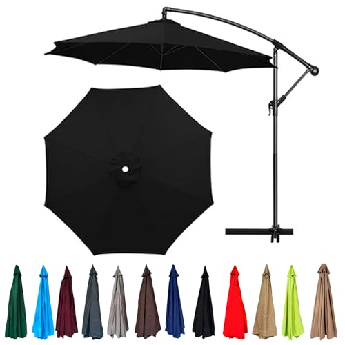 Ersatzdach für 3,5 m/3,0 m/2,8 m/2,7 m/2,5 m/2,3 m/2 m, 6/8 Rippen, wasserdicht, UV50, Schattenstoff für Terrasse, Garten, Strand, Außenbereich Ersatzdach für 3,5 m/3,0 m/2,8 m/2,7 m/2,5 m/2,3 m/2 m, 6/8 Rippen, wasserdicht, UV50, Schattenstoff für Terrasse, Garten, Strand, Außenbereich von Generisch