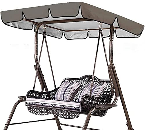 Ersatzdach für Hollywoodschaukel 210D wasserdichtes Oxford-Gewebe Outdoor Terrasse Schatten Abdeckung Gartenschaukel Dach langlebiger Sonnenschutz für Deck Hof und Rasen von Generisch