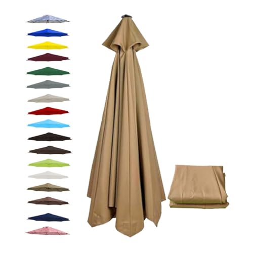 Ersatzdach für Terrassenschirm – langlebige weiße Outdoor-Oberseite für 3 m Strand-/Gartenschirm, ideal als Sonnenschutz von Generisch
