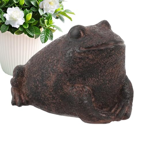 Ersatzschlüsselversteck Für Draußen, Froschform Tarnbehälter, Resin Gartenfigur Sicher Versteck für Wertvolles Rasen Garten von Generisch