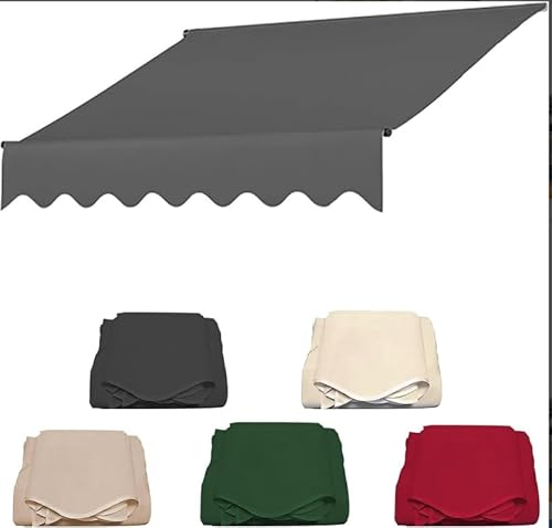 Ersatzstoff Für Einziehbare Klemmmarkise Einstellbarem Markisenstoff Sonnenschutz Garten Sonnenschutz Überdachung 280g 100% Polyester Wasserdicht Leinwand-Grau||3m Ersatzstoff Für Einziehbare Klemmmarkise Einstellbarem Markisenstoff Sonnenschutz Garten Sonnenschutz Überdachung 280g 100% Polyester Wasserdicht Leinwand-Grau||3m von Generisch