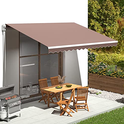 Ersatzstoff für Außenmarkisen - Braun einziehbare Markise 4,5 x 3 m für Balkon und Terrasse - Sonnendach für Haus und Garten Ersatzstoff für Außenmarkisen - Braun einziehbare Markise 4,5 x 3 m für Balkon und Terrasse - Sonnendach für Haus und Garten von Generisch