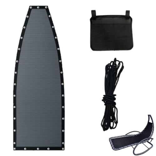 Ersatzstoff für Hängesessel, ersatzteile für gartenliegen,Gartenstuhl Ersatzbespannung,schwarz, wasserdichte Sitzbasis mit Seil für Garten Terrasse, 64 x 197 x 23 cm von Generisch