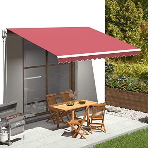 Ersatzstoff für den Außenbereich Sonnenschutz Burgunderrot Segeltuch Markise für Fenster Tür Garten Terrasse Veranda UV-Schutz 4,5 x 3 m, witterungsbeständig Ersatzstoff für den Außenbereich Sonnenschutz Burgunderrot Segeltuch Markise für Fenster Tür Garten Terrasse Veranda UV-Schutz 4,5 x 3 m, witterungsbeständig von Generisch