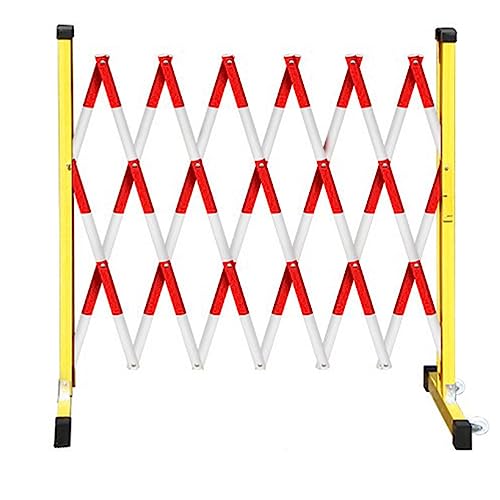 Erweiterbares Metall-Barricadentor für Fußgängersicherheit und Verkehrskontrolle, faltbarer mobiler Zaun mit Rollen Erweiterbares Metall-Barricadentor für Fußgängersicherheit und Verkehrskontrolle, faltbarer mobiler Zaun mit Rollen von Generisch