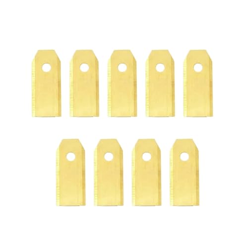 Erzielen Sie perfekte Schnittergebnisse und lang anhaltende Leistung mit diesen 43-mm-Edelstahlklingen for Mähroboter(9pcs Gold) von Generisch