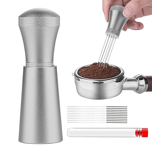 Espresso Wdt – Kaffeewerkzeug Espresso Verteiler – Professioneller Espressobesen, Rührwerkzeug mit Ständer für Kaffeemaschinen, Kinder, Erwachsene Espresso Wdt – Kaffeewerkzeug Espresso Verteiler – Professioneller Espressobesen, Rührwerkzeug mit Ständer für Kaffeemaschinen, Kinder, Erwachsene von Generisch