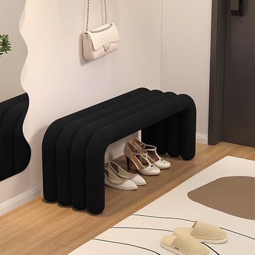 Essbank - Stoffsamt Innenmöbel mit schmiedeeisernen Rahmen, armloses Design für Wohnzimmer, Schlafzimmer, Esszimmer von Generisch