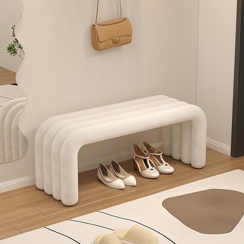 Essbank - Stoffsamt Innenmöbel mit schmiedeeisernen Rahmen, armloses Design für Wohnzimmer, Schlafzimmer, Esszimmer von Generisch
