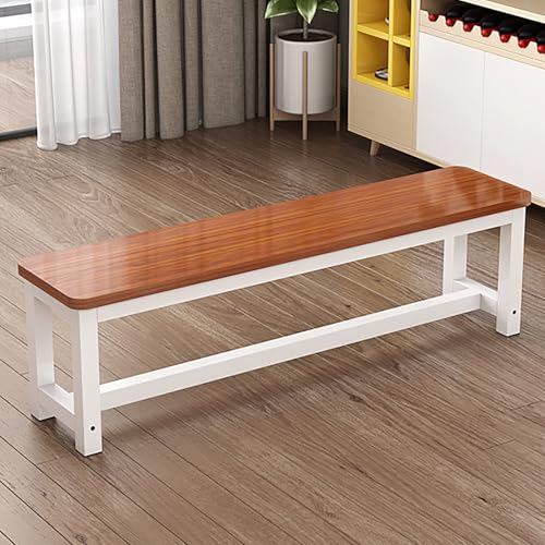 Essbank aus Holz mit Metallbeinen, stilvolle platzsparende Möbel für Eingangsbereich, Küche, Wohnzimmer, Garten, Bauernhaus, braune Oberfläche, 140 x 35 x 45 cm, vielseitige Sitzlösung Essbank aus Holz mit Metallbeinen, stilvolle platzsparende Möbel für Eingangsbereich, Küche, Wohnzimmer, Garten, Bauernhaus, braune Oberfläche, 140 x 35 x 45 cm, vielseitige Sitzlösung von Generisch